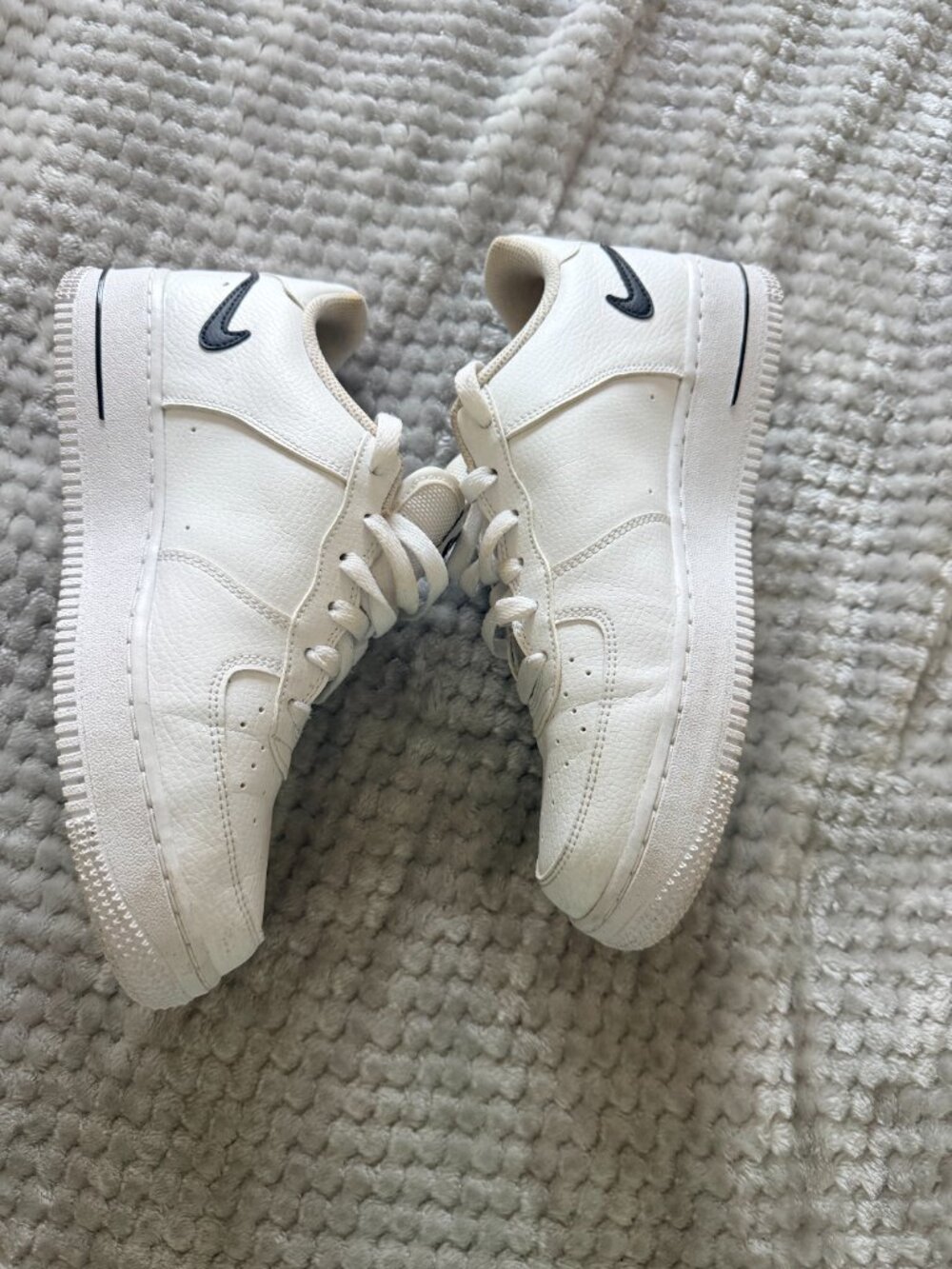 y2k Nike Air Force 1 Low White black Sneakers with new laces - Picture 11 of 16